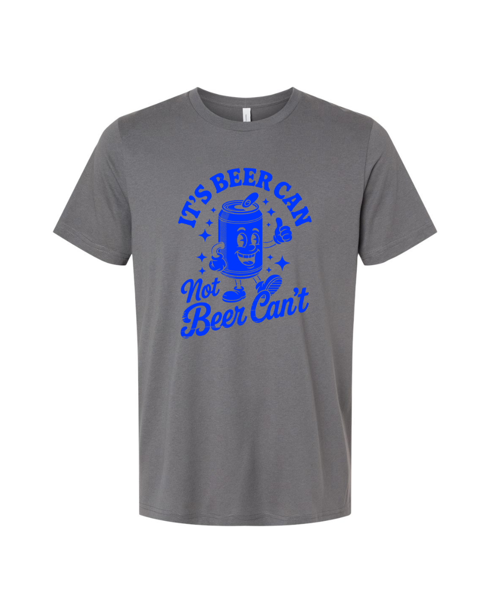 Funny Sarcastic Beer Can Drinking Blue Bella Canvas Unisex Graphic T-Shirt