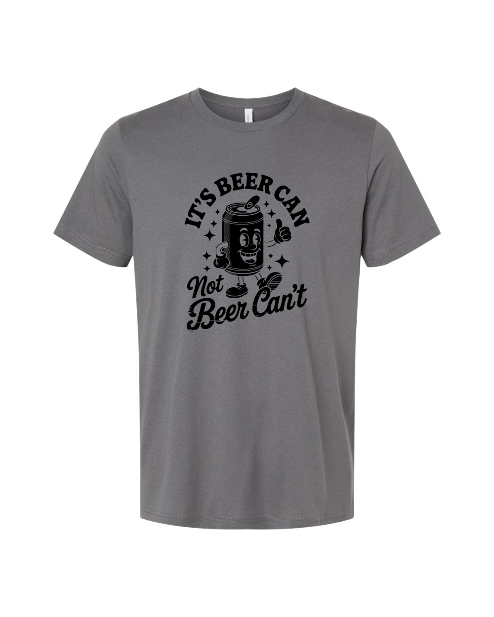 Funny Sarcastic Beer Can Drinking Black Bella Canvas Unisex Graphic T-Shirt