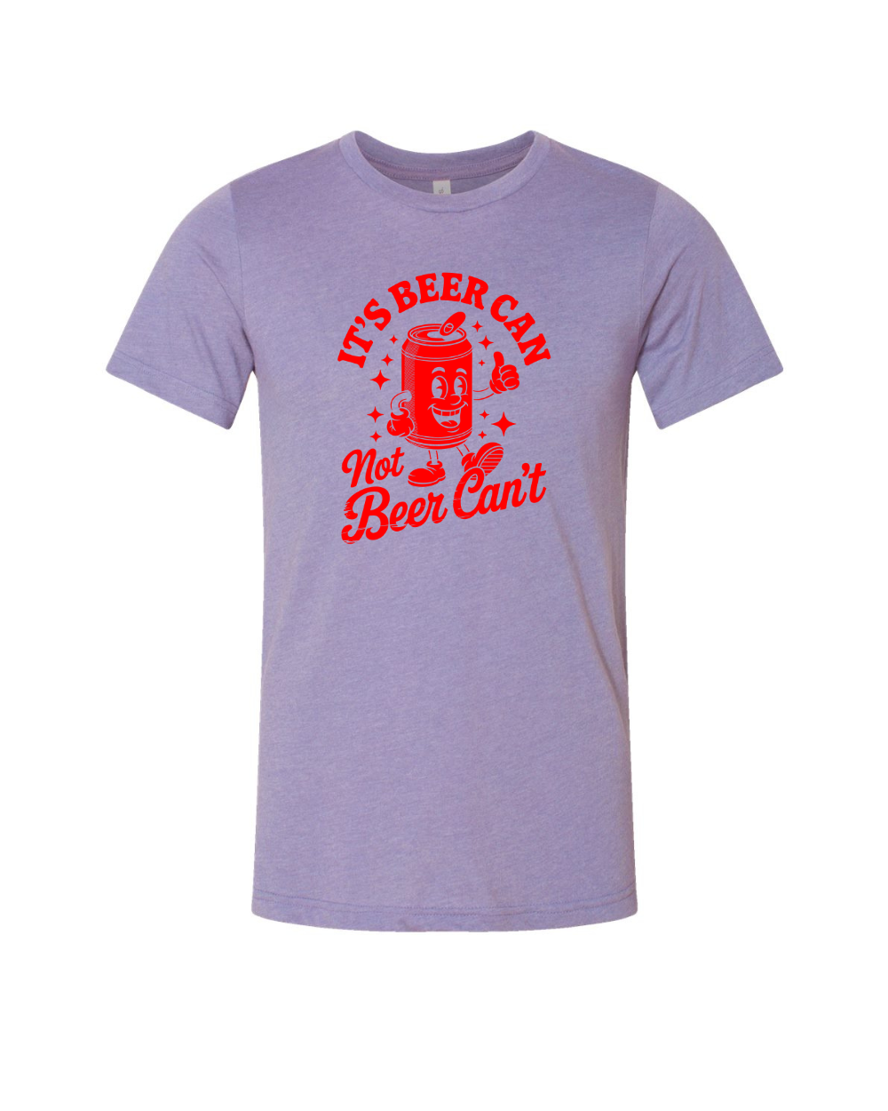Funny Sarcastic Beer Can Drinking Red Bella Canvas Unisex Graphic T-Shirt