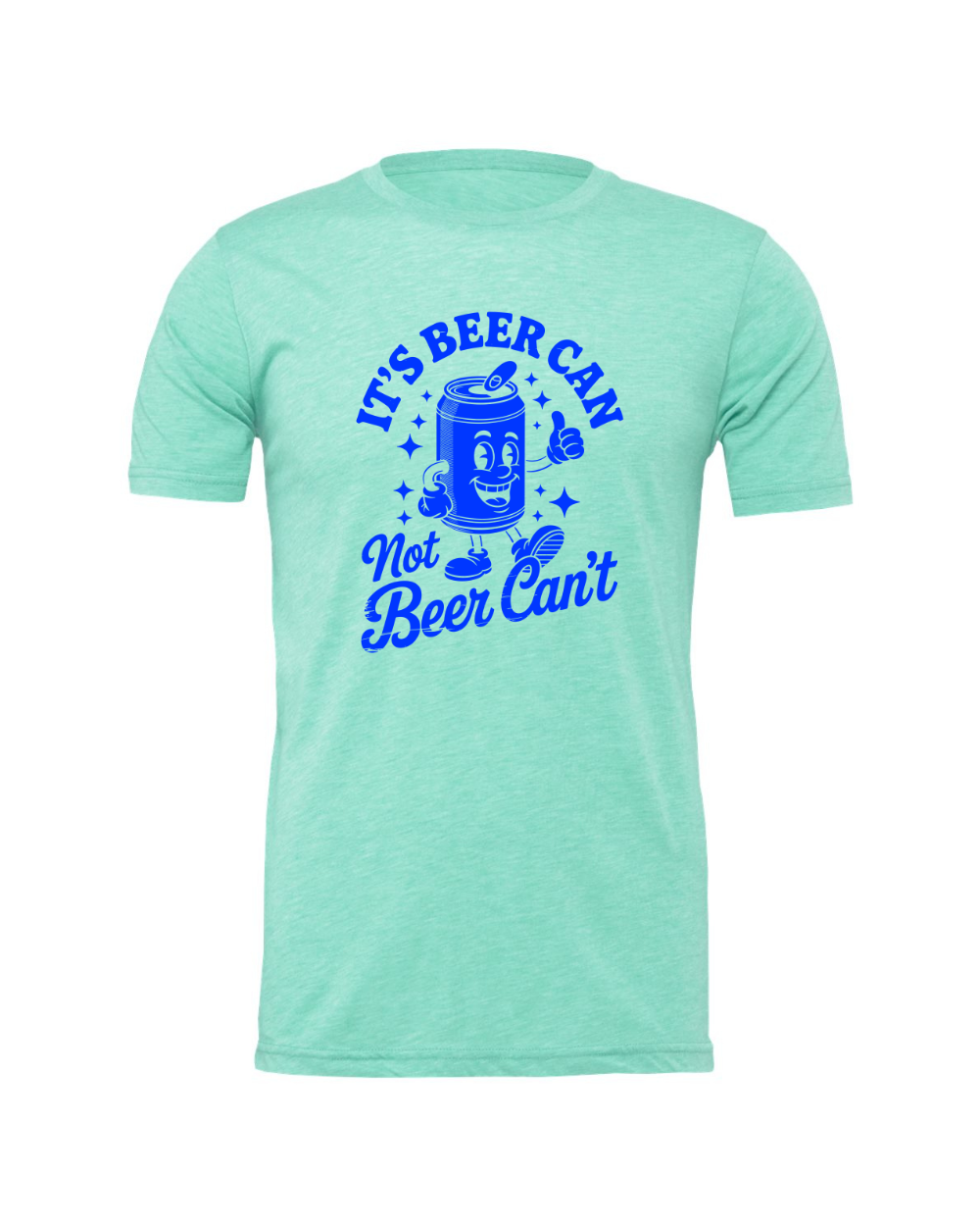 Funny Sarcastic Beer Can Drinking Blue Bella Canvas Unisex Graphic T-Shirt
