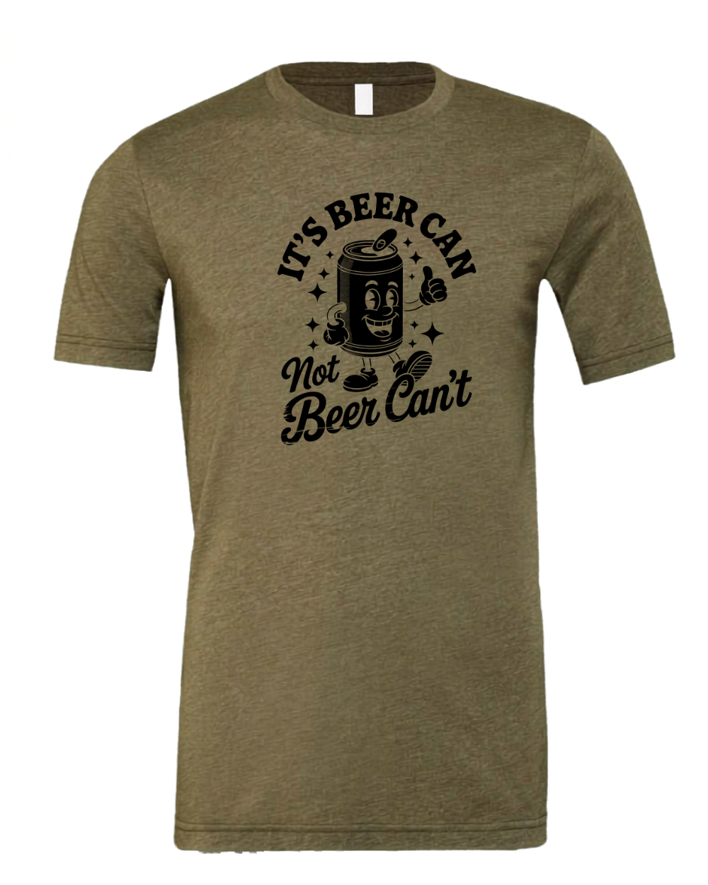 Funny Sarcastic Beer Can Drinking Black Bella Canvas Unisex Graphic T-Shirt