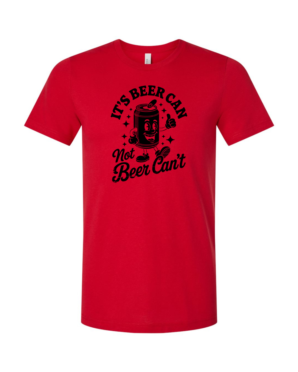 Funny Sarcastic Beer Can Drinking Black Bella Canvas Unisex Graphic T-Shirt