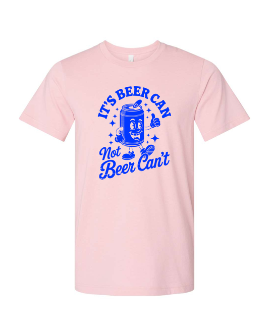 Funny Sarcastic Beer Can Drinking Blue Bella Canvas Unisex Graphic T-Shirt