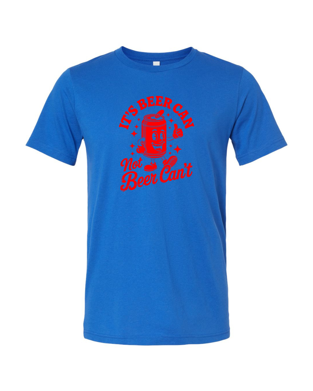 Funny Sarcastic Beer Can Drinking Red Bella Canvas Unisex Graphic T-Shirt
