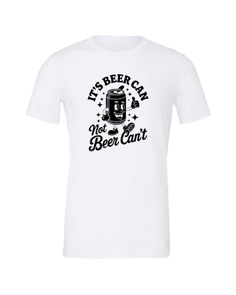Funny Sarcastic Beer Can Drinking Black Bella Canvas Unisex Graphic T-Shirt
