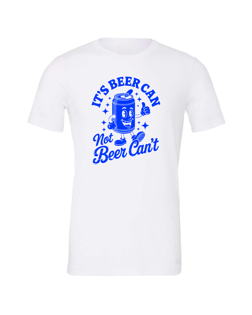Funny Sarcastic Beer Can Drinking Blue Bella Canvas Unisex Graphic T-Shirt