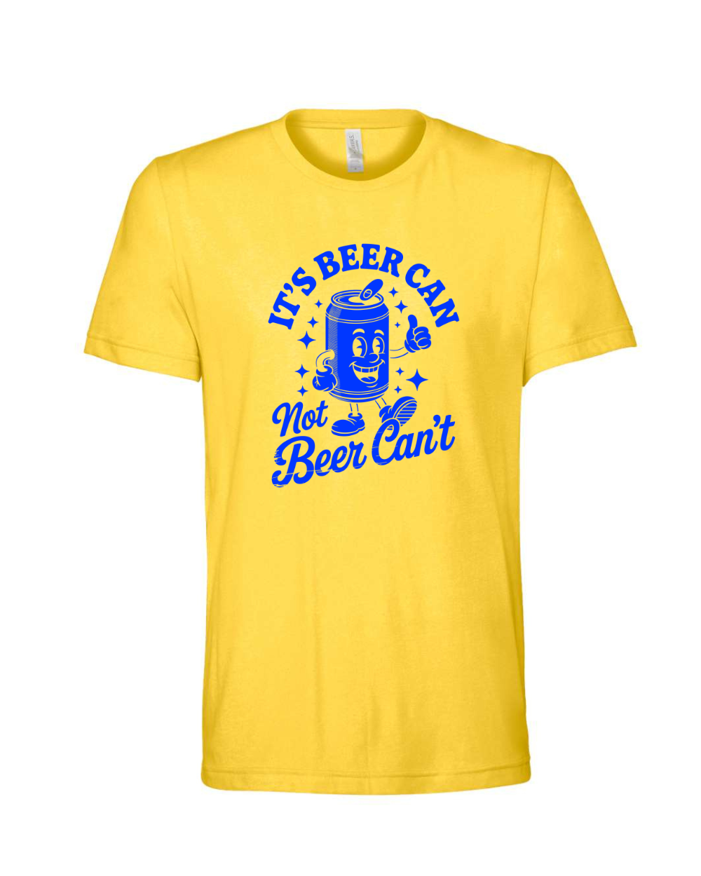 Funny Sarcastic Beer Can Drinking Blue Bella Canvas Unisex Graphic T-Shirt