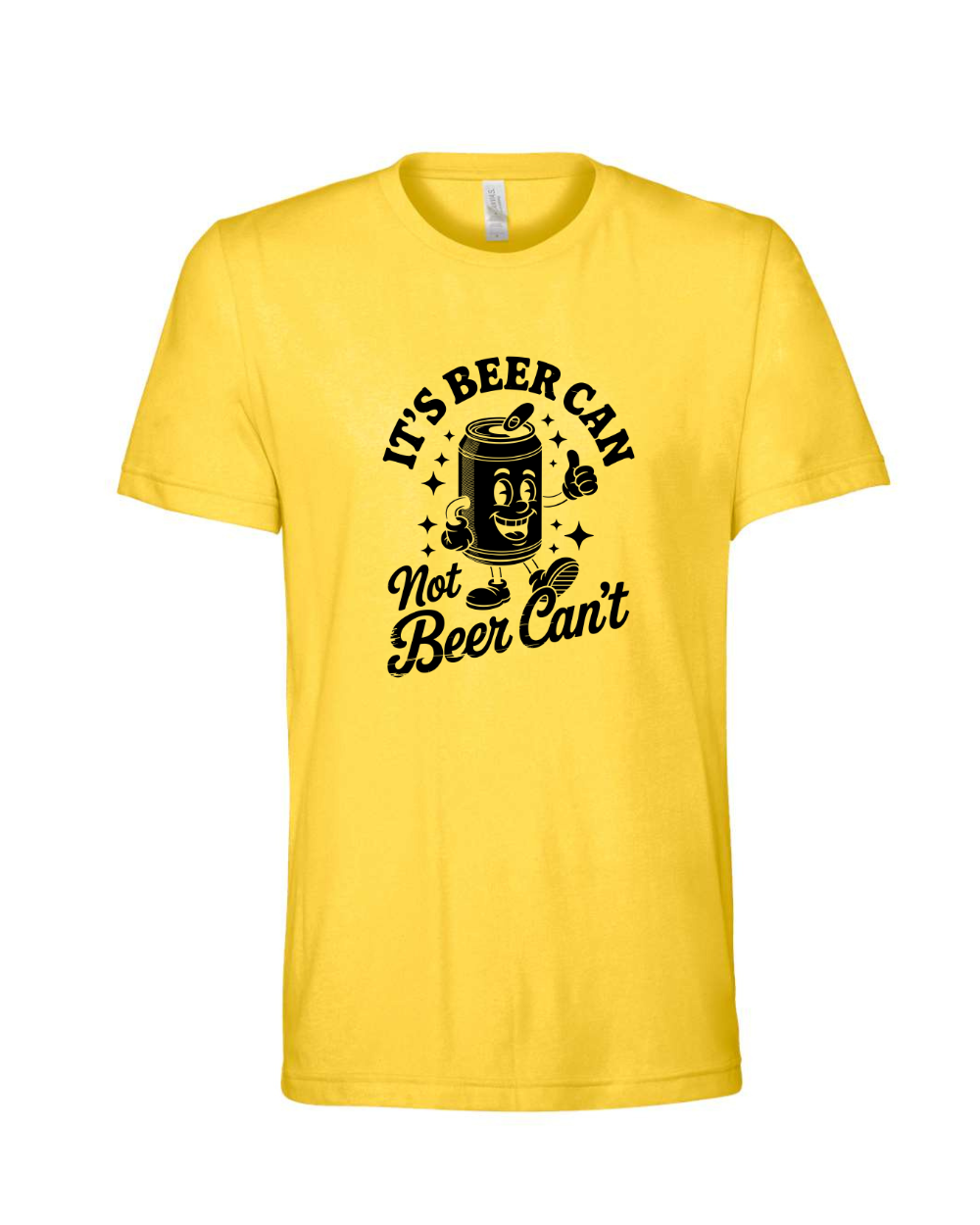 Funny Sarcastic Beer Can Drinking Black Bella Canvas Unisex Graphic T-Shirt