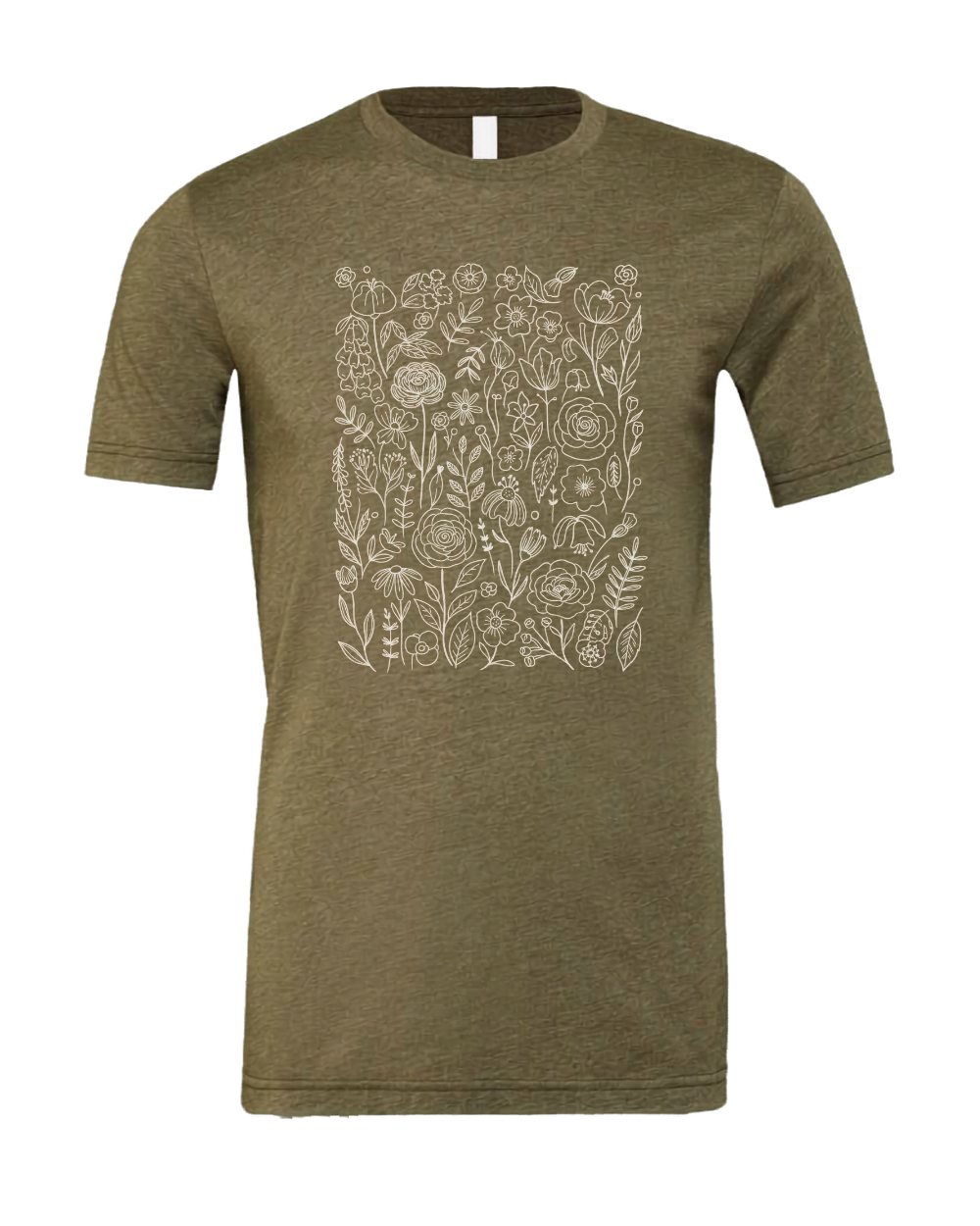 Lace Wildflowers Beige Bella Canvas Unisex Graphic T-Shirt