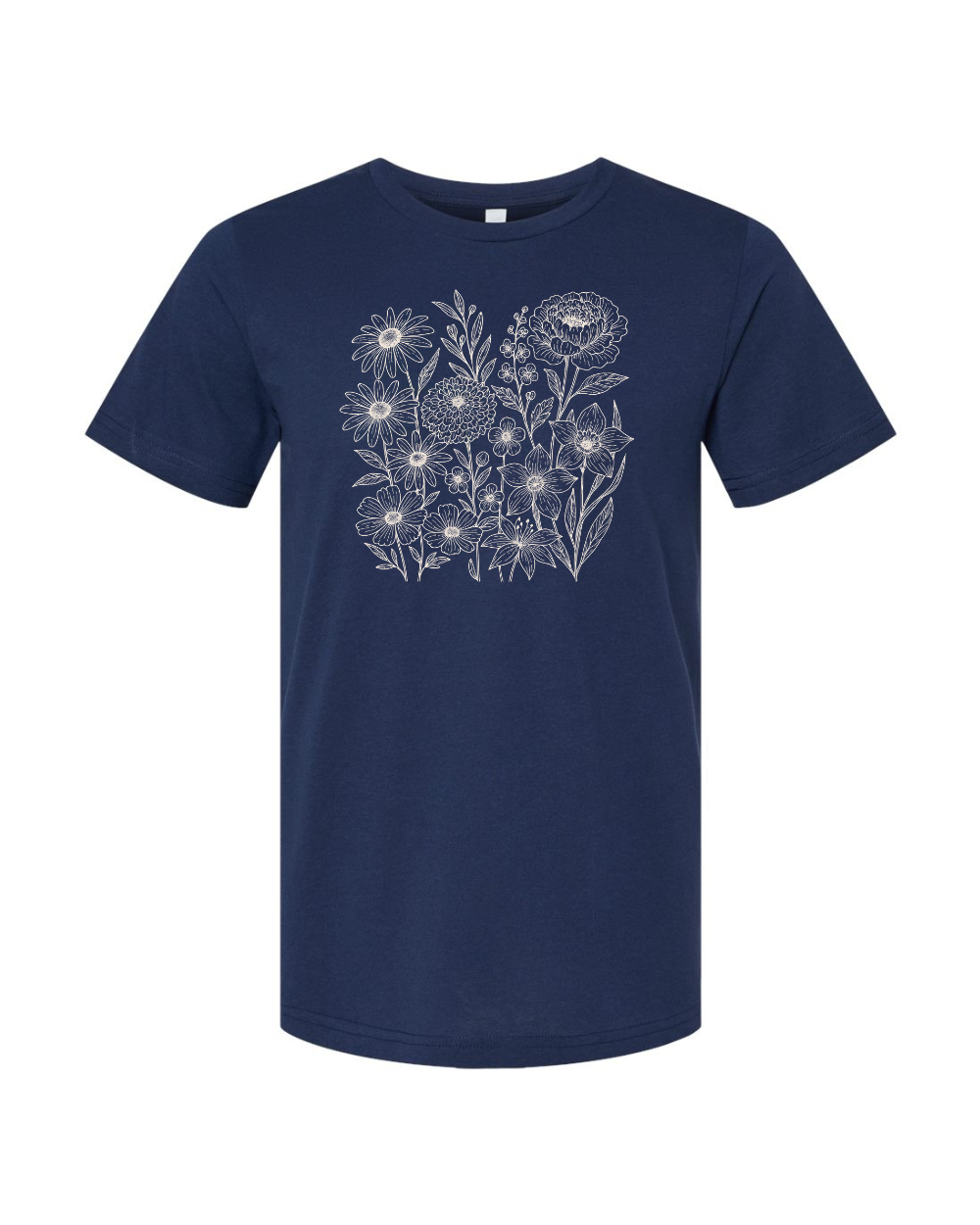 Retro Wildflower Vintage Boho Floral Whimsical Spring Flowers Bella Canvas Unisex Graphic T-Shirt