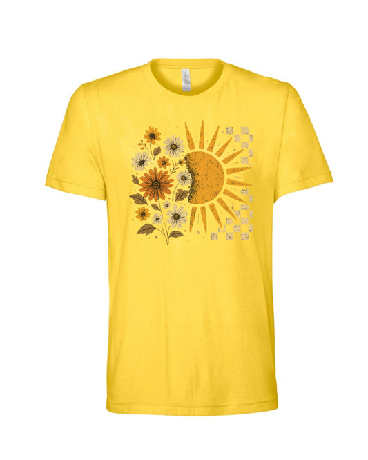 Floral Sun Bella Canvas Unisex Graphic T-Shirt
